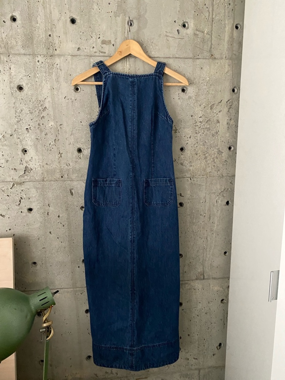 Free People Dark Blue Denim Maxi Dress